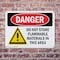 Signmission Do Not Store Flammable Materials Danger Sign, Plastic, 14in W x 10in L, 2PK OS-2PACK-DS-P-1014-L-1174 - alternate 2